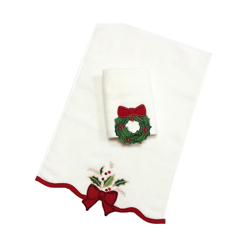 Cute Christmas Tree Bow Knot Cotton Towels display picture 3