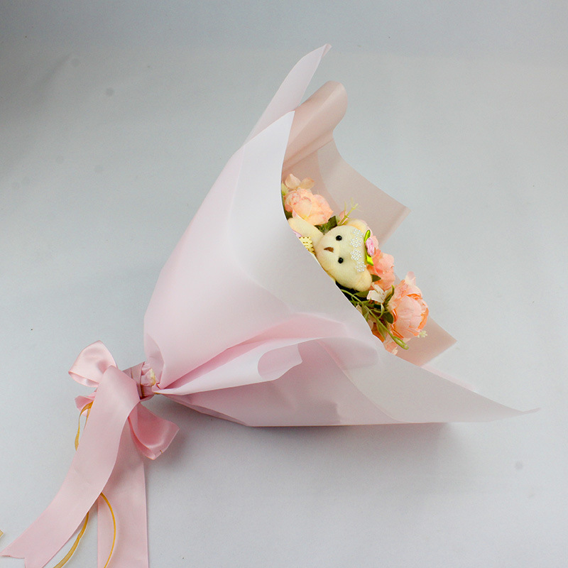 婴儿创意礼盒彩棉无荧光新生儿花束礼品套装帽子围嘴配件11件装|ms