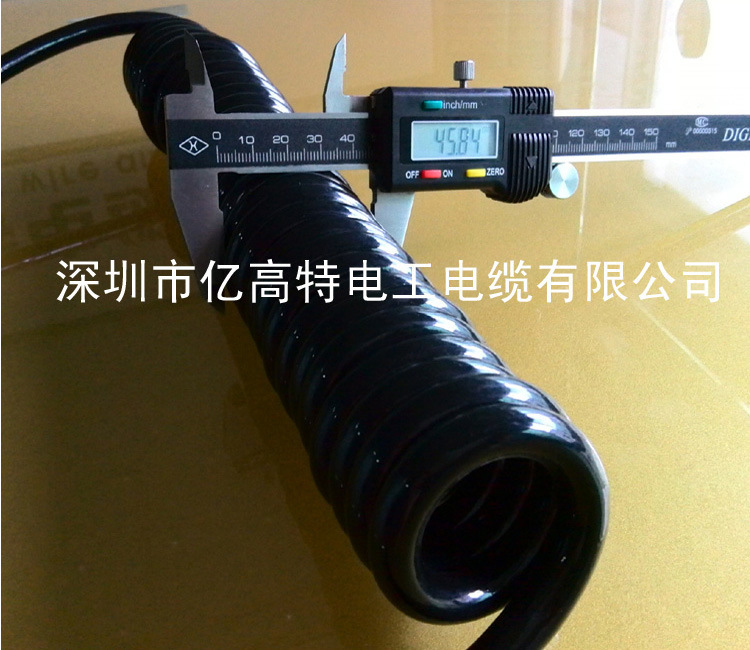 亚光屏蔽弹簧电缆伸缩性强高弹力线