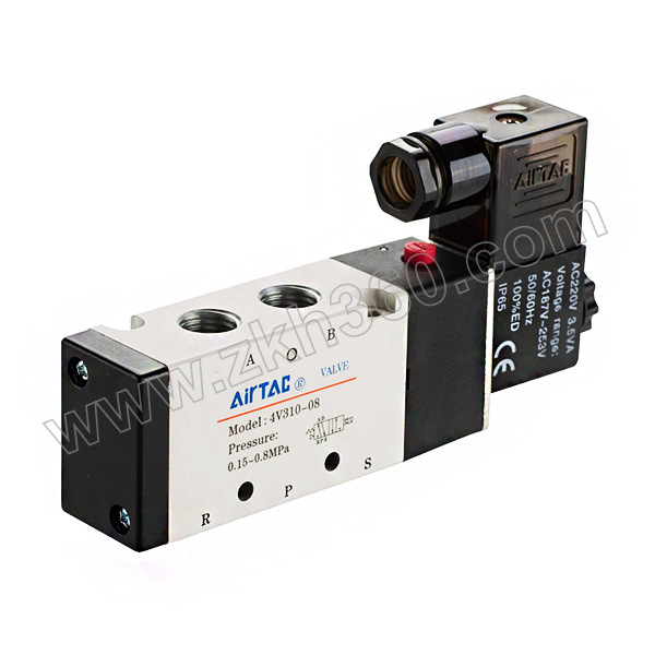 4V300系列电磁阀AIRTAC/亚德客4V330E-10B-IR3/8,DC24V