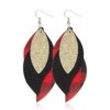 Nail sequins, red earrings, European style