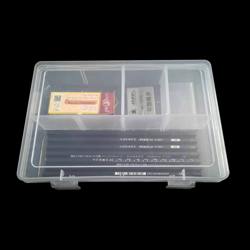 Transparent plastic universal pencil case