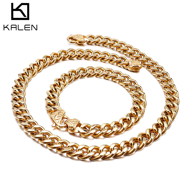 trend fashionable black necklace stainless steel