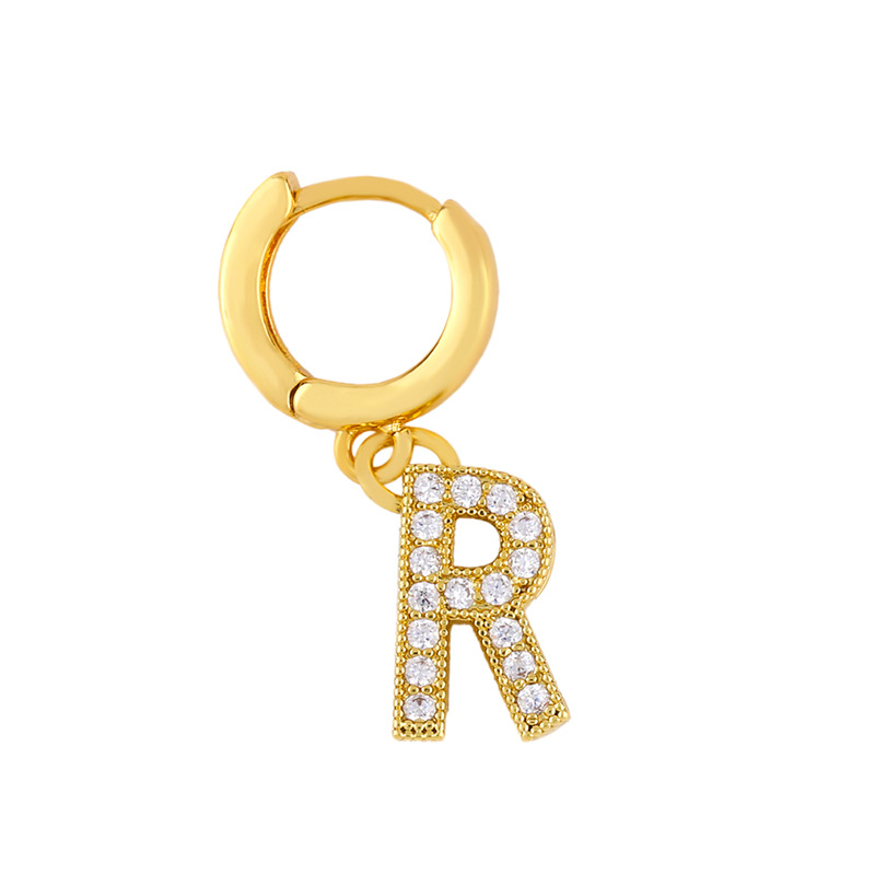 Alphabet Earrings With Diamonds display picture 6
