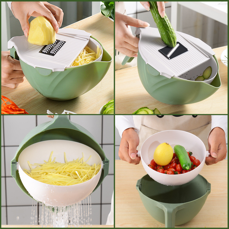 抖音现货多功能切菜器家用土豆切丝器切片擦丝萝卜刨丝器厨房神器|ru