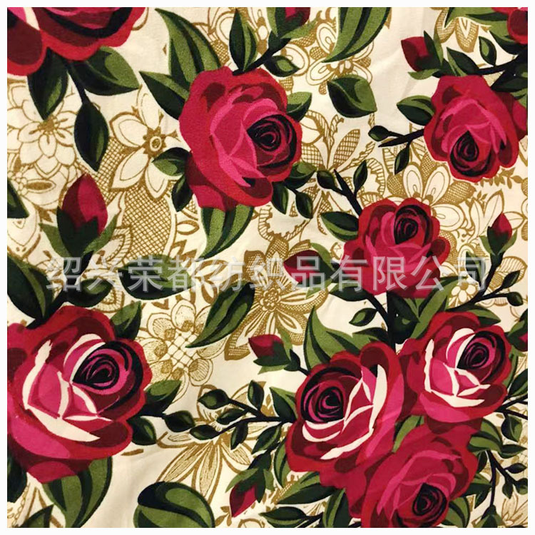 厂家直销床单面料 春亚纺磨毛面料床品布涤纶春亚纺印花磨毛布