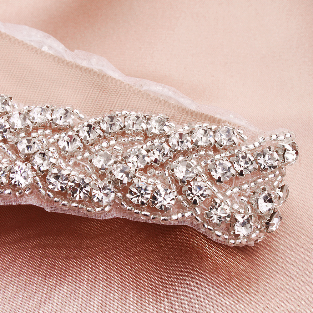 Bridal Waist Seal Hand Sewn Crystal Wedding Dress Rhinestone Belt Wholesale display picture 6