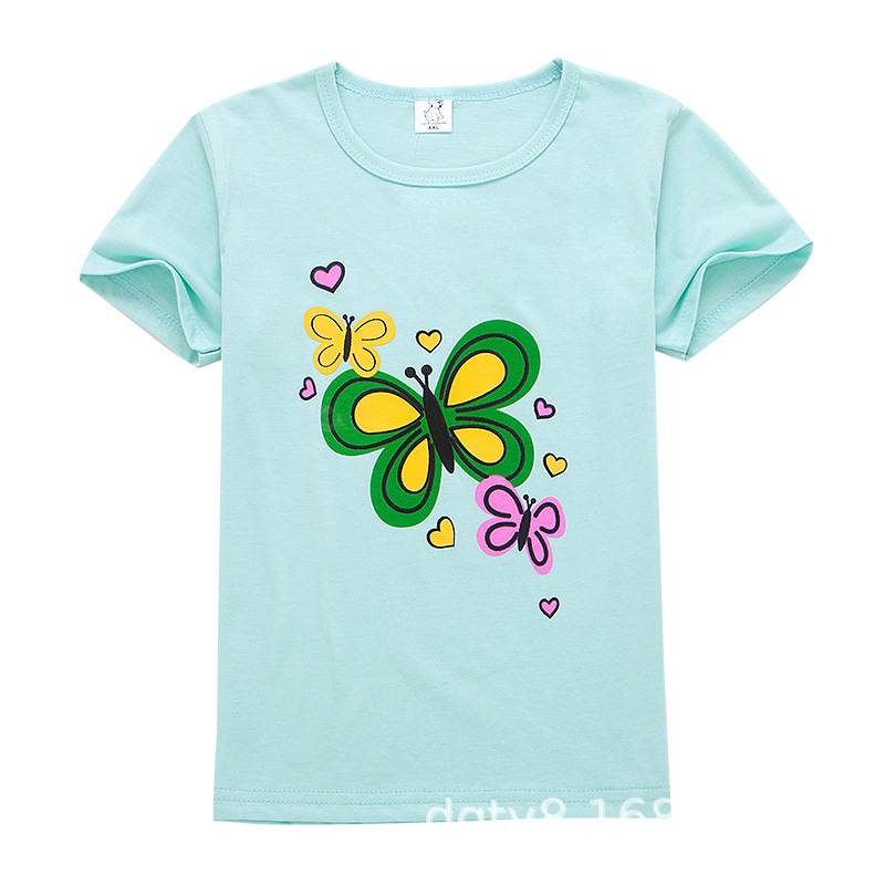 Splendour Feifei printing children leisure time T-shirt Big boy half sleeve 2020 CUHK Short sleeved girl cotton