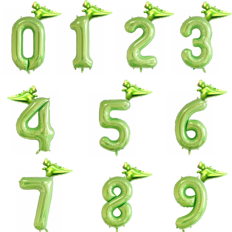 Birthday Dinosaur Number Aluminum Film Party Balloon display picture 5