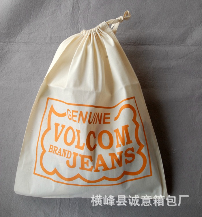 外贸棉布束口袋定做抽绳袋全棉帆布拉绳束口袋定制