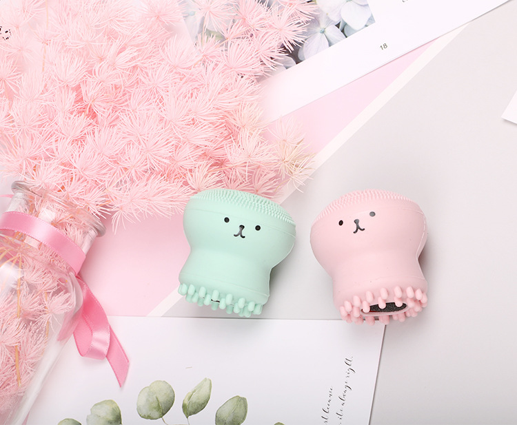 Cute Octopus Silica Gel Cleansing Brushes 1 Piece display picture 2