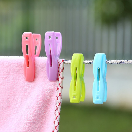 Household multifunctional plastic clips, 20 windproof socks clothes drying clips, plastic non-slip clothes rack
