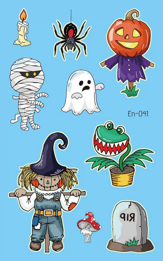 Children's ecological tattoo stickers, Amazon, halloween