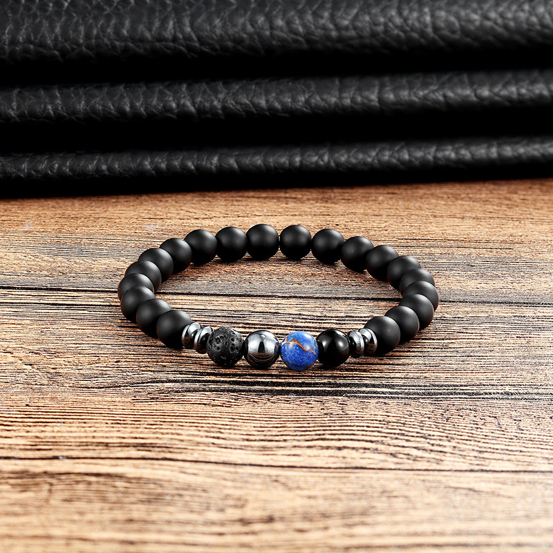 Beaded Design Simple Style Round Beaded Men's Bracelets Men Beaded Bracelets
