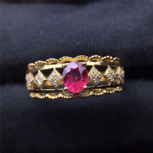 �ʼ����A�ʯ��� 18k��ָ�h0.45ct˹���m���o����Ȼ�t��ʯ��ָ