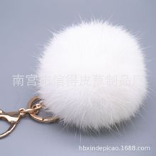 原产地发货皮草兔毛球钥匙扣包包汽车挂件赠品 20色 成品现货混批