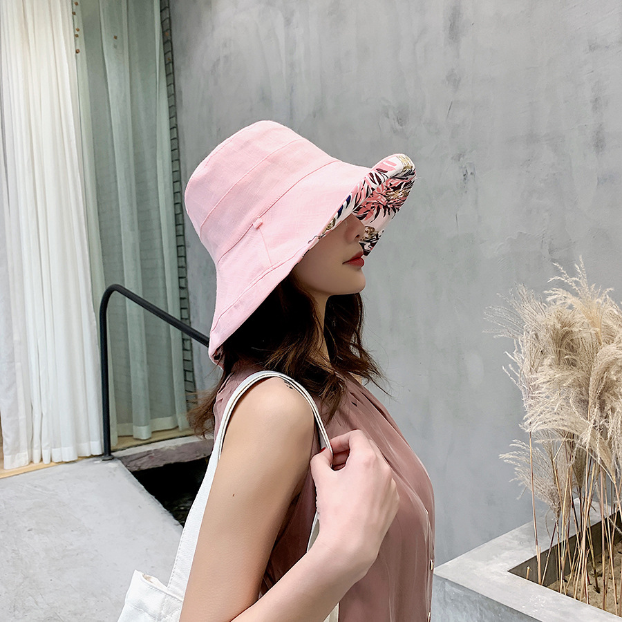 80g Weight Bucket Hat Hats Type Casual, Daily Occasion Women's Basic Solid Color Printing Big Eaves Bucket Hat
