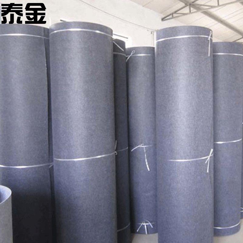 200g鸡舍大棚保温毛毡公路养护黑色铺路毛毡黑心棉