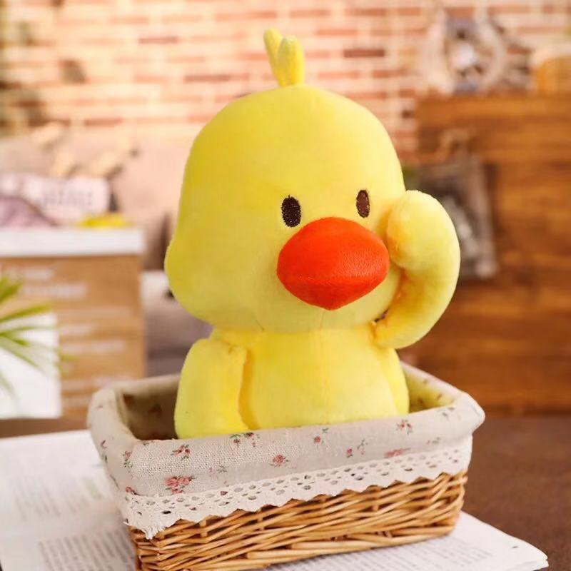Columpio pato muñeca de peluche de juguete suave TikTok pequeño pato amarillo muñeca pequeño pato niños muñeca regalo al por mayor
