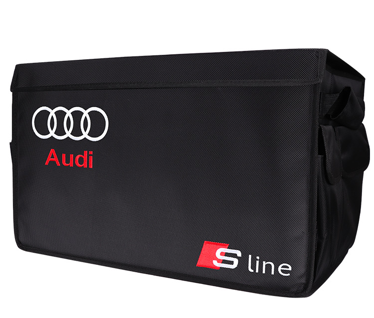 适用于奥迪后备箱收纳箱车载置物箱储物盒刺绣折叠车尾杂物箱防水阿里巴巴