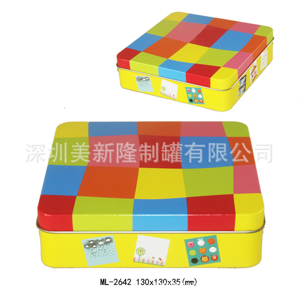 定制方形小铁盒  糖果食品铁盒包装  精美小方盒