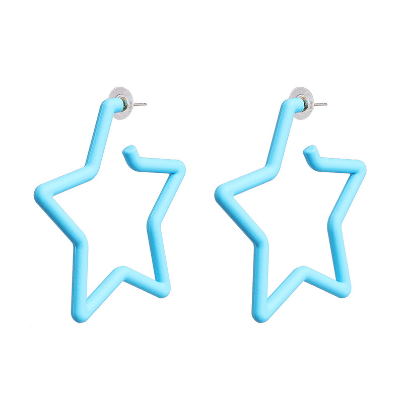 Best Selling Geometric Pentagram Space Acrylic Earrings display picture 8