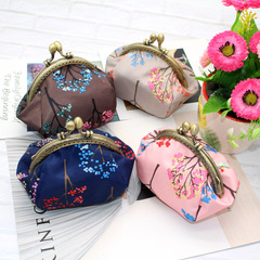 新款防水布藝零錢包 創意女士手拿包 印花口金包 硬幣包批發