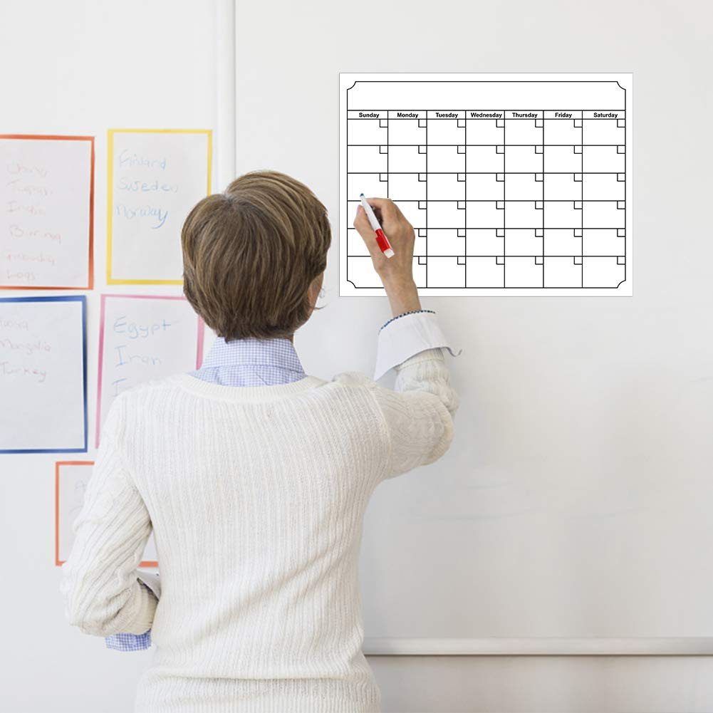 现货供应跨境热销磁性日历冰箱贴 可擦写冰箱留言板备忘录日月历|ms