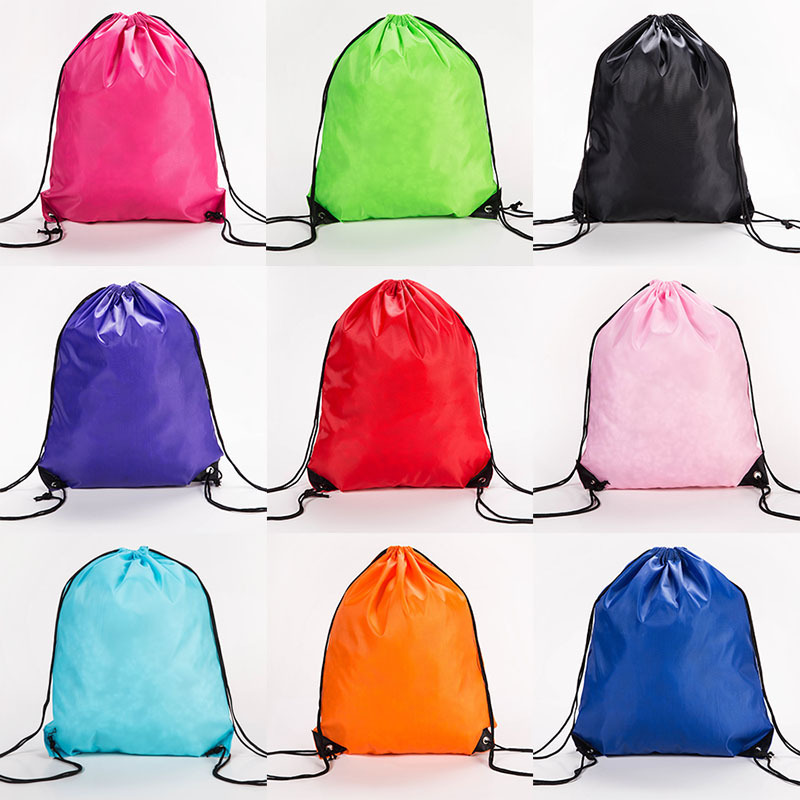 210D Polyester Oxford Drawstring Drawstring Storage Backpack Bag Shoulder Collapsed Backpack Pocket