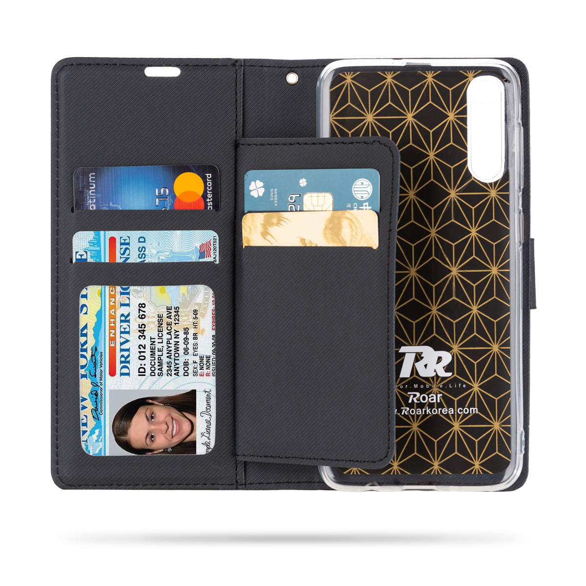 适用三星M30 40 S A8S 韩国ROAR CUBE新款多卡位钱包手感保护皮套