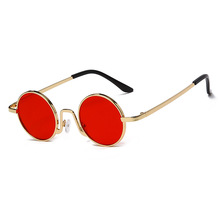 新款复古太阳镜女 金属圆框太子嘻哈墨镜ins风时尚防紫外线小眼镜