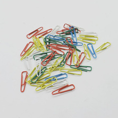 Colorful paper clips office teaching creative metal desktop supplies staple clips
