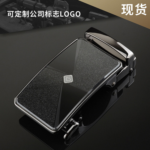 Automatic spring simple zinc alloy belt buckle men's metal head custom automatic buckle acrylic buckle head casual