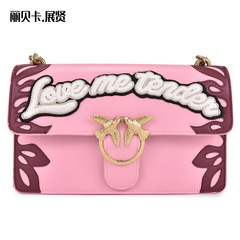 Factory direct sale, custom-made retro swallow small square head layered cowhide single-shoulder cross-chain bag, one piece drop shipping