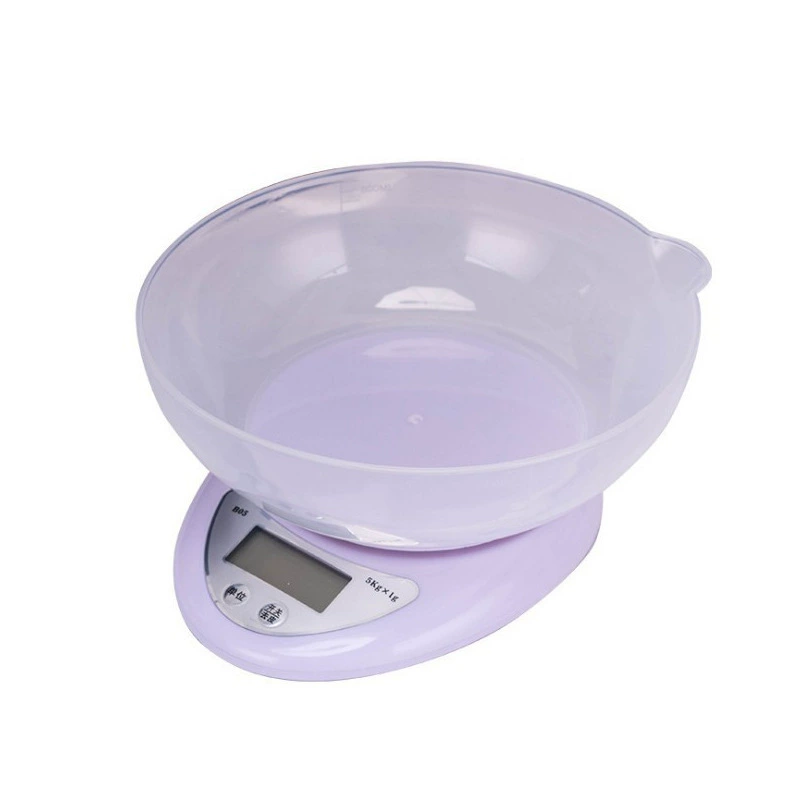 T with a bowl of home kitchen scale high accuracy baking