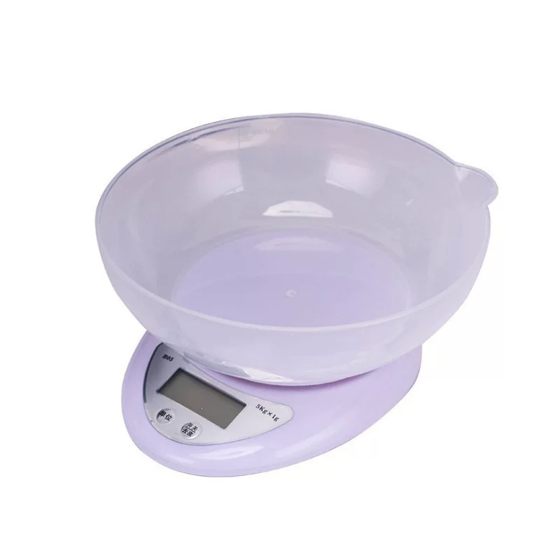 T with a bowl of home kitchen scale high accuracy baking