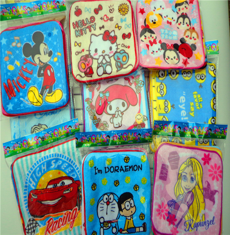 [5 Pack] Cartoon Small Towel Cotton Small Square Online Shop Sells Gift Square Set Small Hand Towel