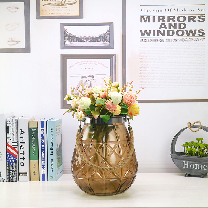 colour Crystal glass vase Glass colour new pattern transparent Scindapsus Hydroponics Glass vase Clearance Special Offer