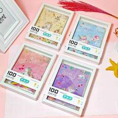 Cute A6 oiled hand ledger creative cartoon quicksand notebook set student quicksand hand ledger book wholesale