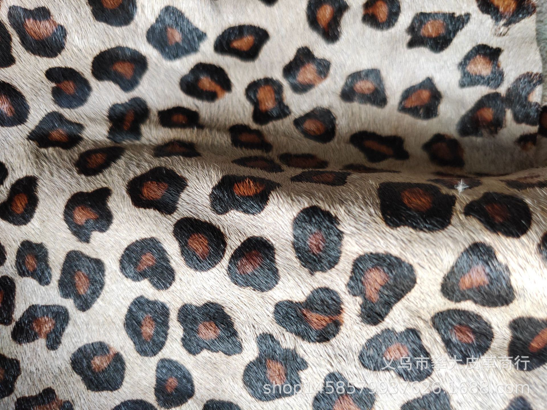 真皮毛 马毛牛毛彩色印花 马毛印花灰色豹纹现货厂家直销提供爆款