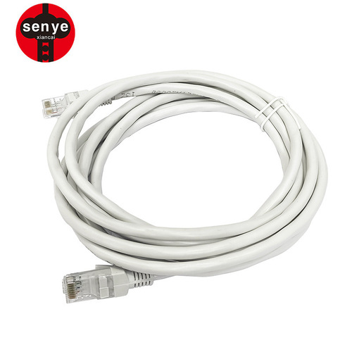 15M Cat6 high-speed network patch cord, sufficient length, gray unshielded Category 6 finished network cable with RJ45 connectors