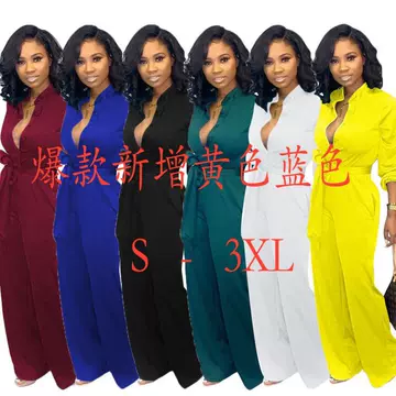 Ld8602 European and American women's clothing Amazon independent station hot selling sexy printing work clothes one-piece pants - ShopShipShake