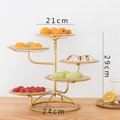 Nordic multi-layer fruit bowl living room household dry fruit bowl storage snack tray modern creative Instagram-style snack plate candy bowl