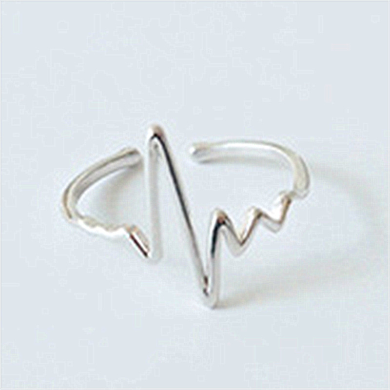 Eleganter Herzschlag Ring Für Damen Einzigartiger Ekg Ring_voghion.com