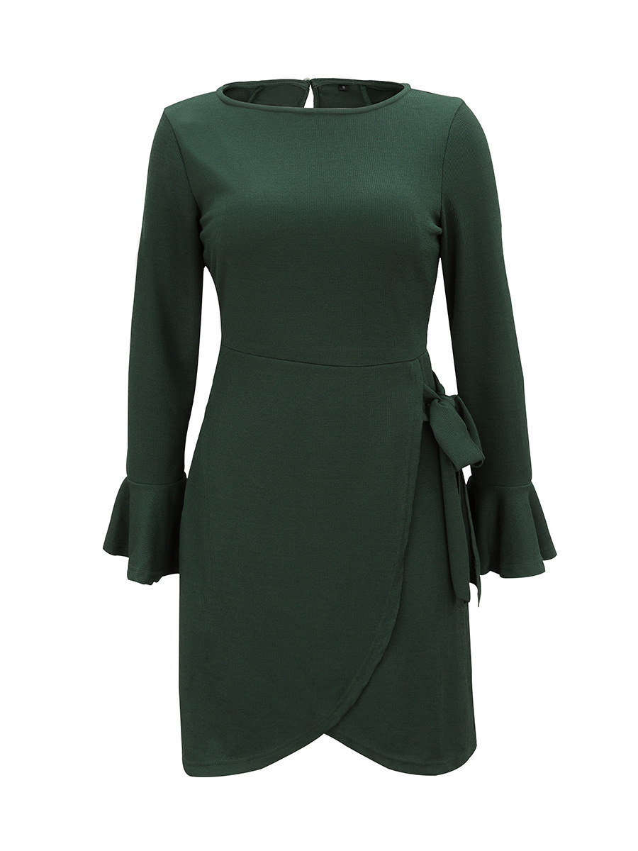  autumn and winter sweater sexy solid color dress wholesale NSAL2063