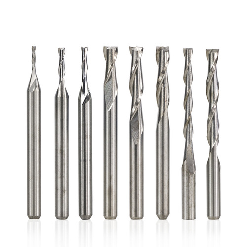 Cross-border new 3.175 2-edge flat bottom milling cutter CNC milling cutter head carbide end mill