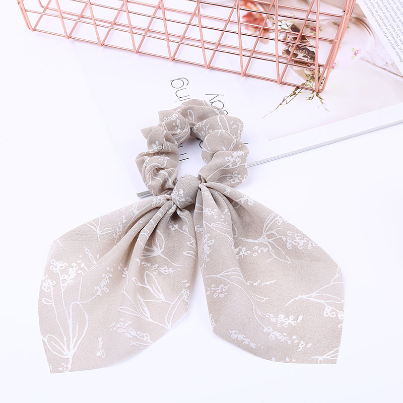 Chiffon Bow Hair Ring Black