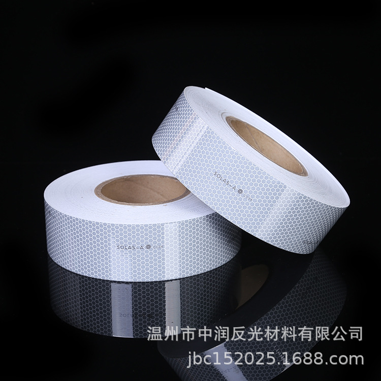 蜂窝晶格膜海事膜 船用海事银灰色SOLAS反光条 救生艇反光贴定制