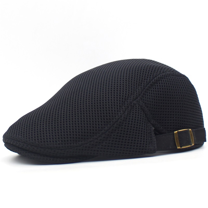 Men's Basic Solid Color Flat Eaves Beret Hat display picture 4