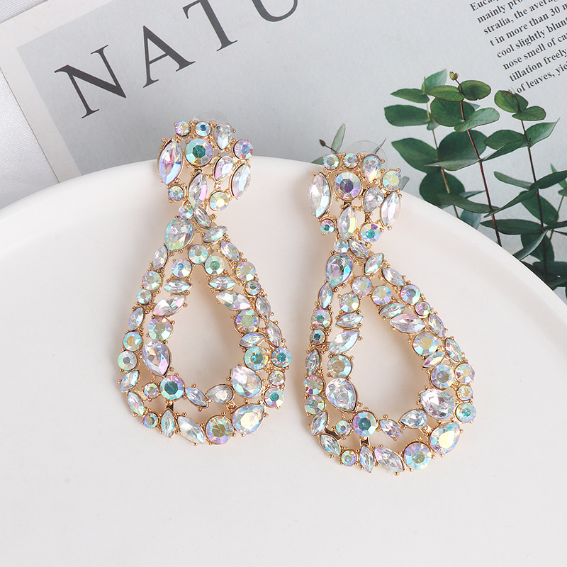 52930 Jujia Nouveau Géométrique Boucles D'oreilles Coloré Longue Haute Profil Européen Et Américain Capricieux Boucles D'oreilles Croix-frontière Boucles D'oreilles D'approvisionnement Pour Femmes display picture 11